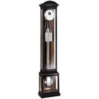 Floor Clock / Grandfather Clock - Kieninger 0142-92-02 Josephine Floor Regulator Clock, Westminster Chimes, Black & Pearl