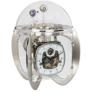 Hermle ASTRO Mechanical Tellurium Table Clock 23046000352, Nickel