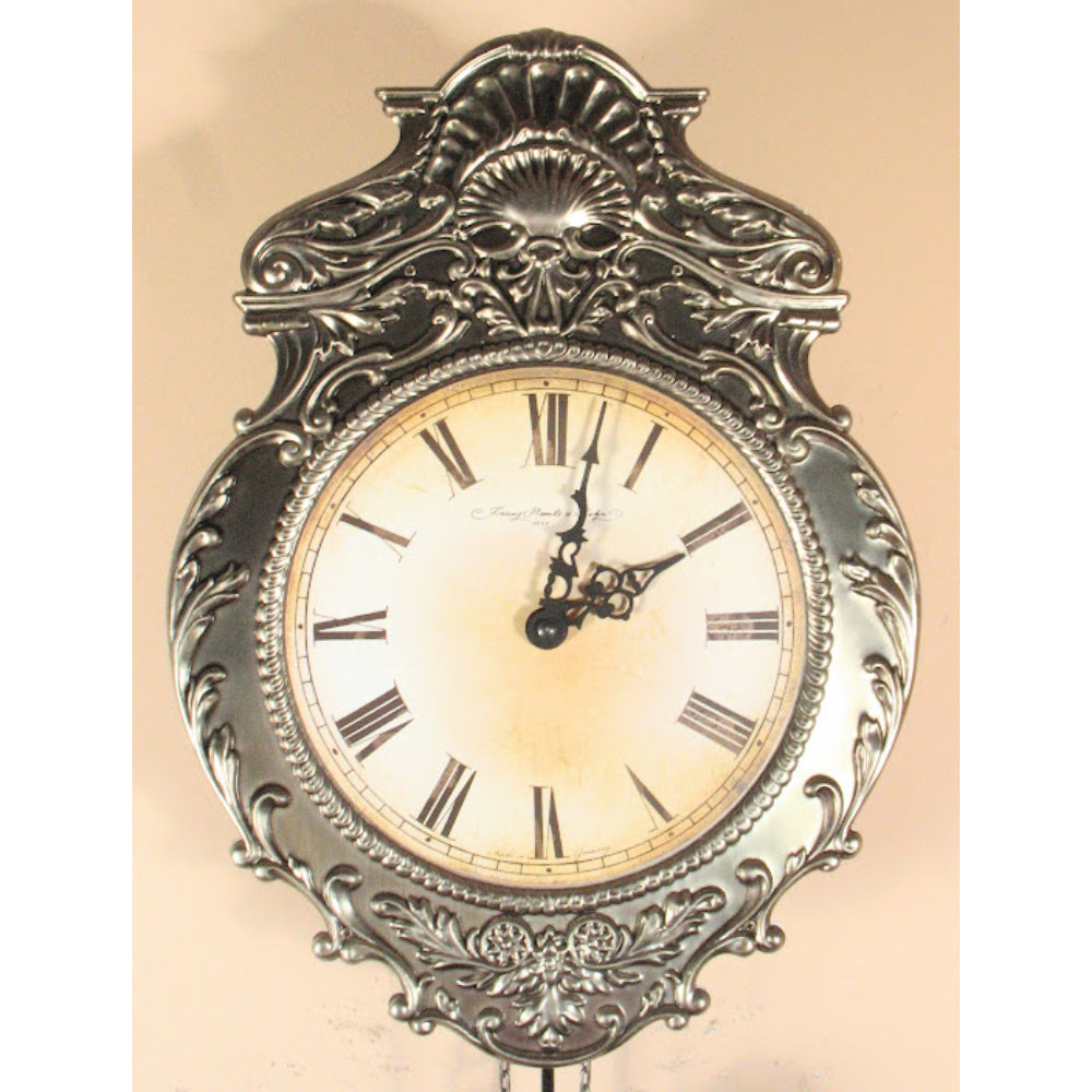 HERMLE AACHEN 17th Century Reproduction Morbier Clock,  Pewter Finish,  70823000701