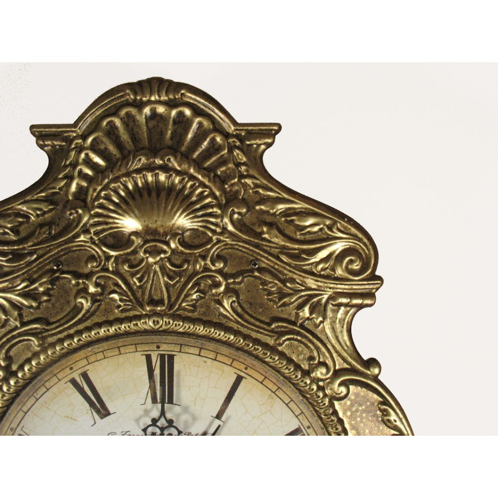 HERMLE AACHEN 17th Century Reproduction Morbier Clock,  Brass Finish, 70824000701