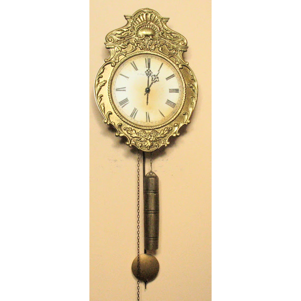HERMLE AACHEN 17th Century Reproduction Morbier Clock,  Brass Finish, 70824000701