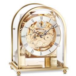 Mantel / Mantle / Table Clock - Kieninger 1226-01-04 MELODIKA Modern Carriage Mantel Clock With Triple Chimes In Polished Brass