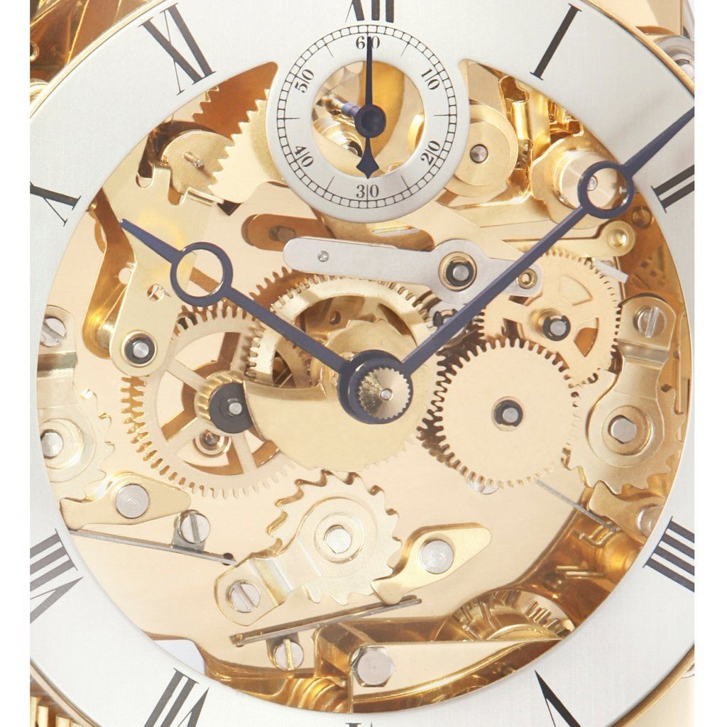 Mantel / Mantle / Table Clock - Kieninger 1226-01-04 MELODIKA Modern Carriage Mantel Clock With Triple Chimes In Polished Brass