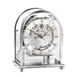 Kieninger 1226-02-04 Melodika Carriage Mantel Clock, Triple Chimes, Brass & Silver