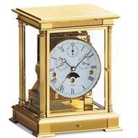 Mantel / Mantle / Table Clock - Kieninger 1240-06-05s WELLINGTON Mantel Clock With Triple Chimes, Calendar And Moonphase