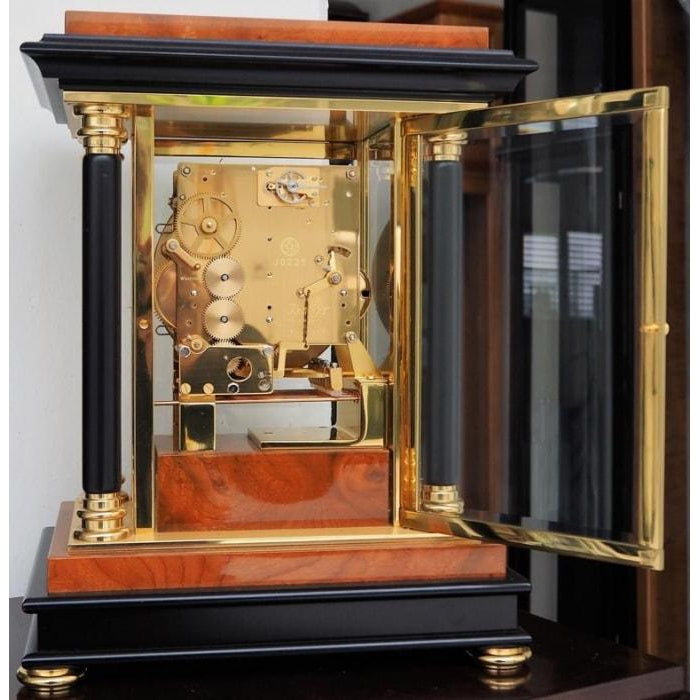 Kieninger 1246-82-02 Fidelo Mantel Clock, Calendar, Moonphase, Walnut Burl