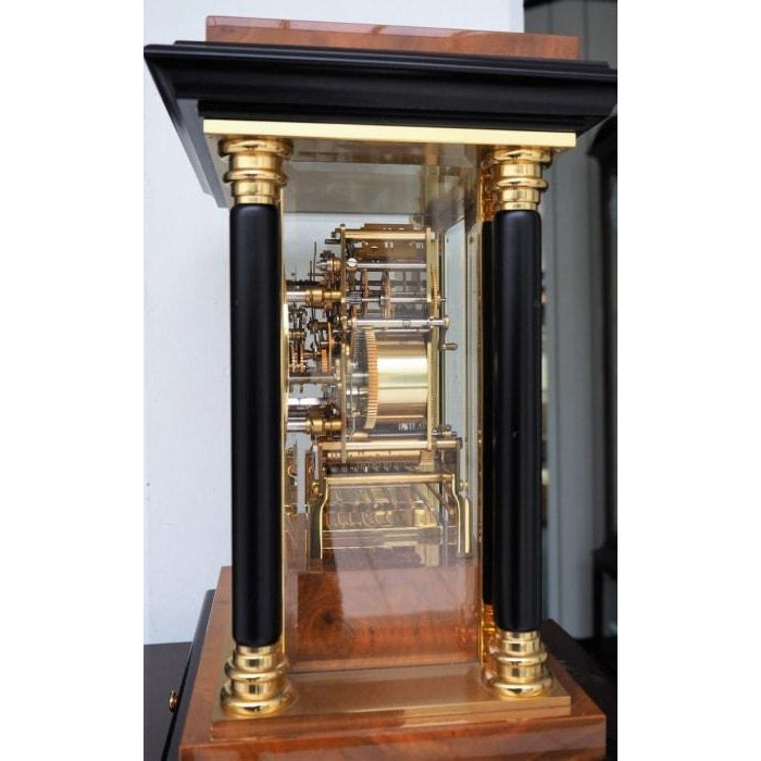 Kieninger 1246-82-02 Fidelo Mantel Clock, Calendar, Moonphase, Walnut Burl