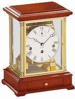 Kieninger 1258-41-02 Mantel Clock, Triple Chimes, Solid Brass & Cherry