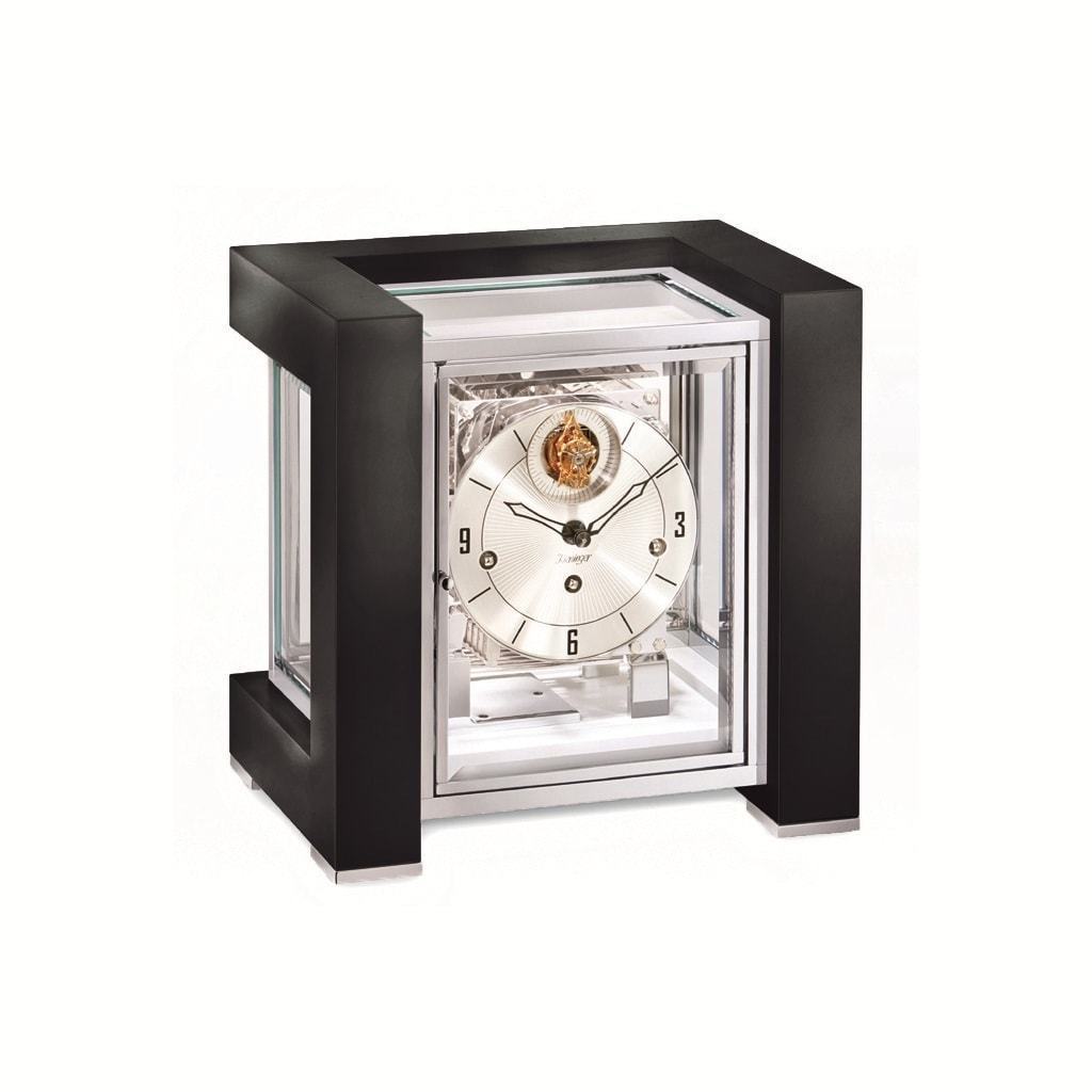 Mantel / Mantle / Table Clock - Kieninger 1266-96-04 Limited 100 Edition TETRIKA TOURBILLON DESIGN-CUBE, Black Piano Finish