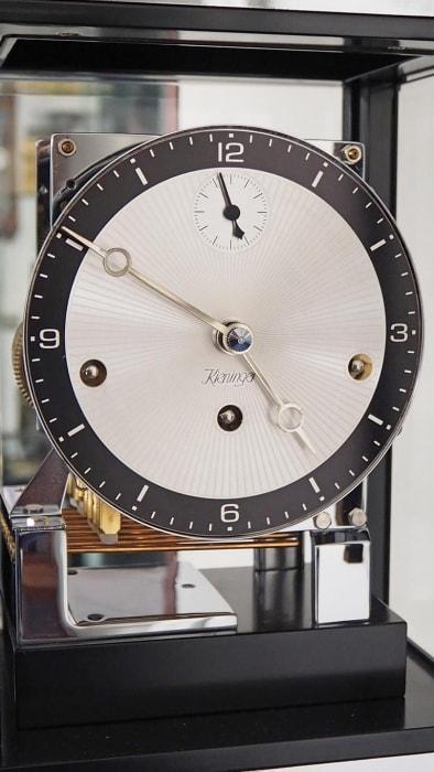 Mantel / Mantle / Table Clock - Kieninger 1267-96-02 CHARLESTON Classic Mantel Clock With Triple Chimes On 8-Rod Gong And A Sunbeam Dial In Black