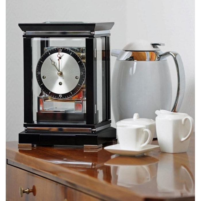 Kieninger 1267-96-02 Charleston Mantel Clock,Triple chimes, Sunbeam Dial, Black
