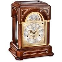 Mantel / Mantle / Table Clock - Kieninger 1705-22-01 Limited 500 BELCANTO Mantel Clock, With Mozart Chimes On 9 Diamond-Cut Bells In Walnut With Mother Of Pearl Inlay