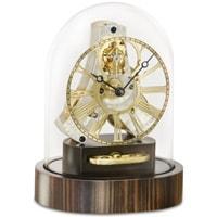 Mantel / Mantle / Table Clock - Kieninger Akkurano 1302-57-02 Miniature Mantel Clock With Glass Dome, Macassar Base