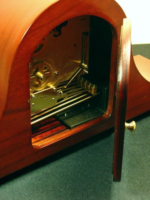 Mantel / Mantle / Table Clock - Sternreiter Brahms MM 808 119 04 Mechanical Tambour Mantel Clock, 8-Day, Oak