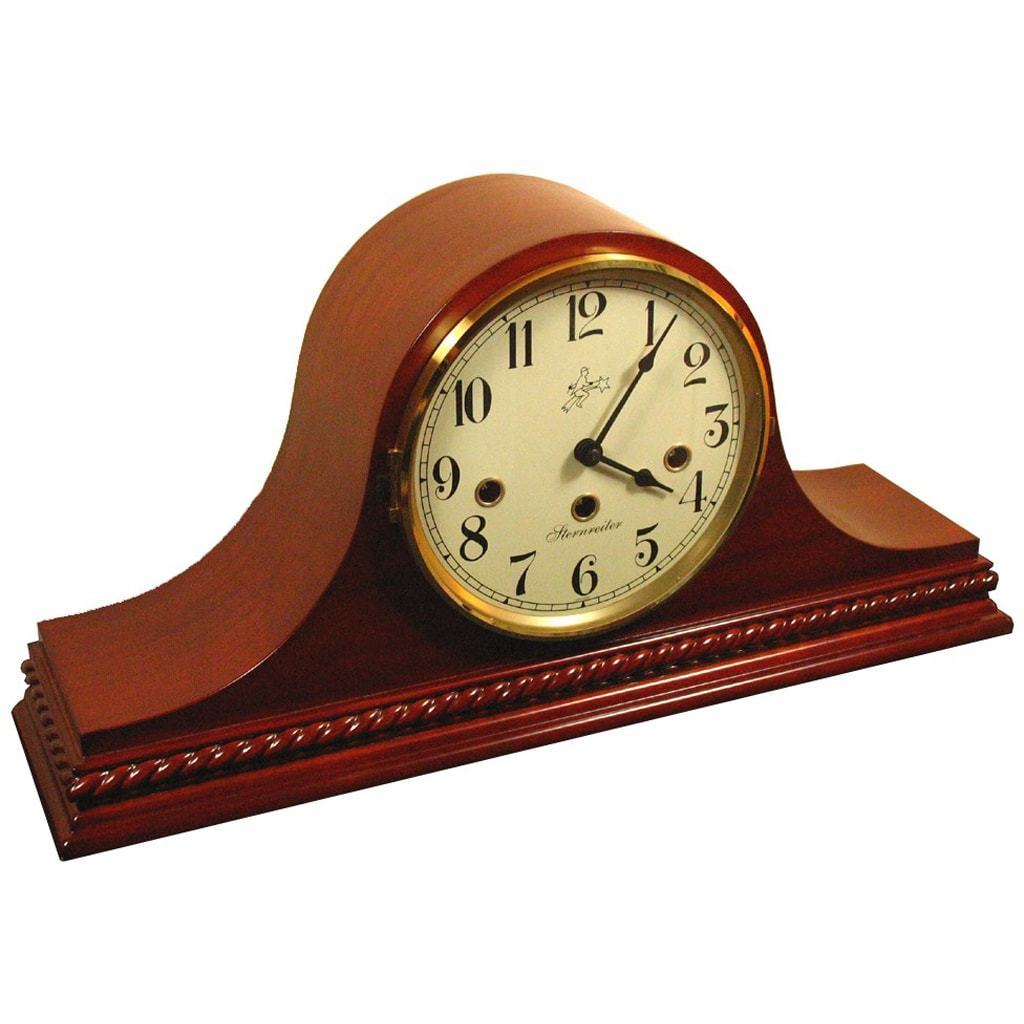 Mantel / Mantle / Table Clock - Sternreiter Brahms MM 808 119 08 Mechanical Tambour Mantel Clock, 8-Day, Cherry
