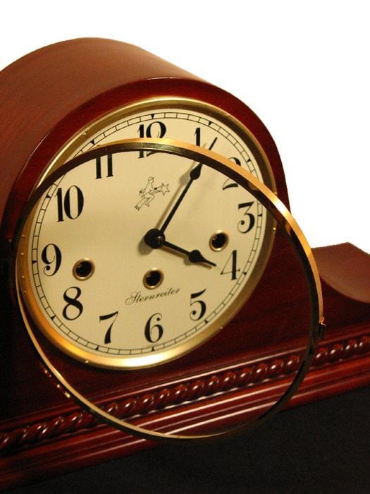 Mantel / Mantle / Table Clock - Sternreiter Brahms MM 808 119 08 Mechanical Tambour Mantel Clock, 8-Day, Cherry