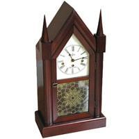 Mantel / Mantle / Table Clock - Sternreiter New Haven MM 808 381 08 Mechanical Tambour Mantel Clock, 8-Day, Cherry