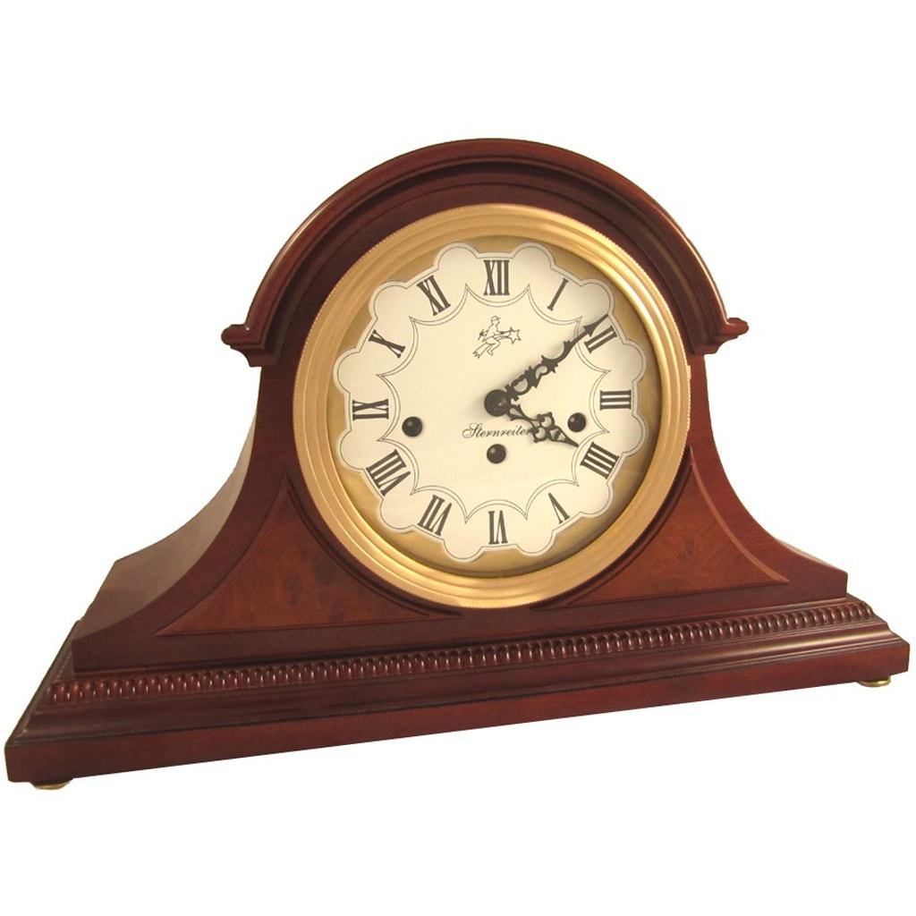 Mantel / Mantle / Table Clock - Sternreiter Tristan MM 808 126 08 Mechanical Tambour Mantel Clock, 8-Day, Cherry
