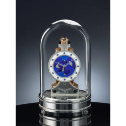 Mauthe Bellanita Mechanical Mantel Skeleton Clock with Swarovski Crystals, Blue