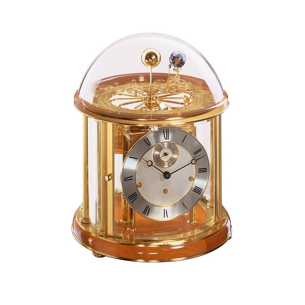 Mechanical Astronomical Clocks - Hermle TELLURIUM I Mechanical Table Clock #22805160352, Cherry