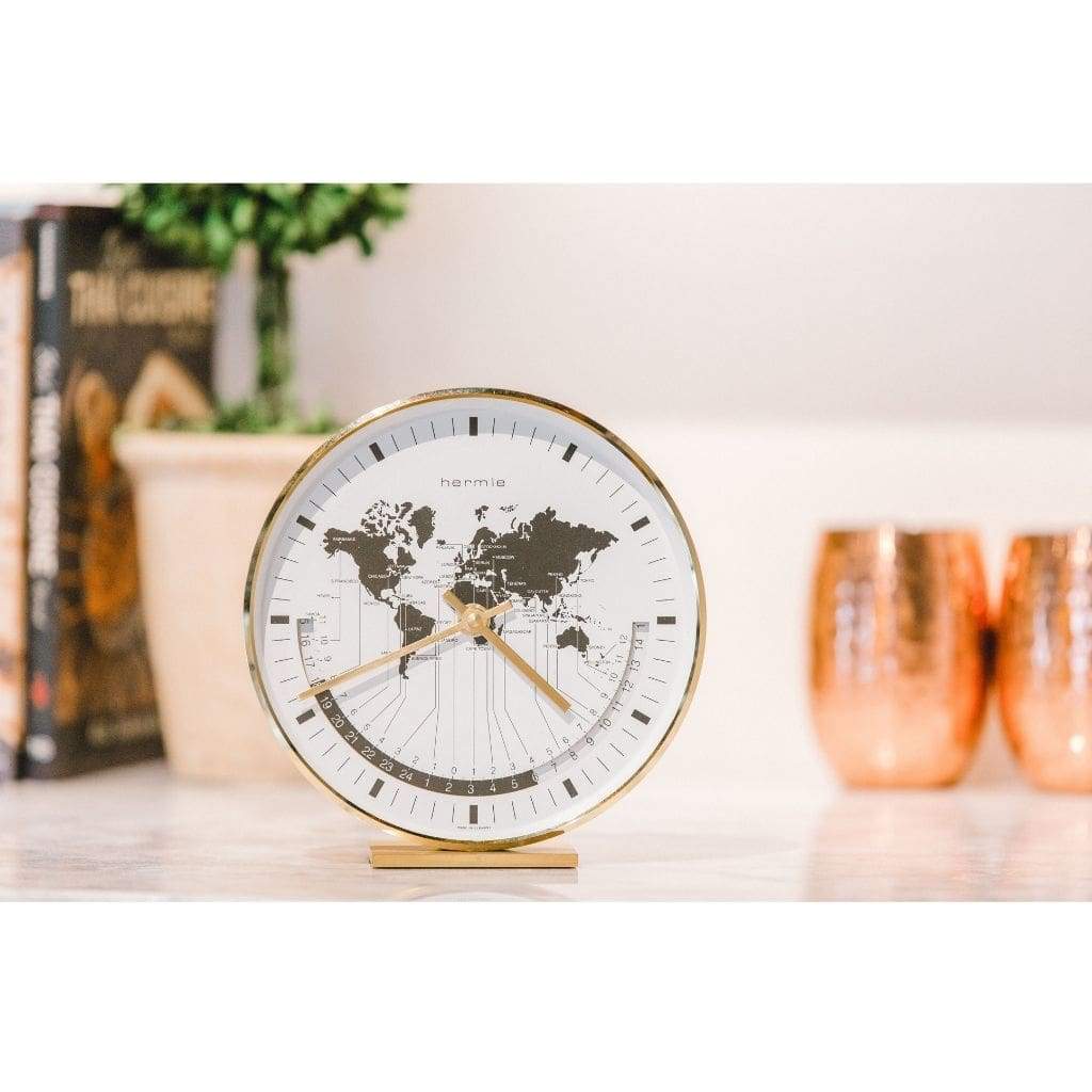 Modern Design Mantel Clocks - Hermle BUFFALO I Quartz Table / Desk Clock 22704002100