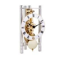 Modern Design Mantel Clocks - Hermle LAKIN Mantel Clock 23023X40721, Silver / Gold Pendulum