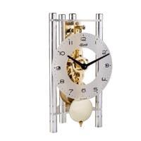 Modern Design Mantel Clocks - Hermle LAKIN Mechanical Mantel Clock 23022X40721, Silver / Gold Pendulum