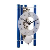 Modern Design Mantel Clocks - Hermle LAKIN Mechanical Mantel Clock 23025Q70721, Blue / Silver Pendulum