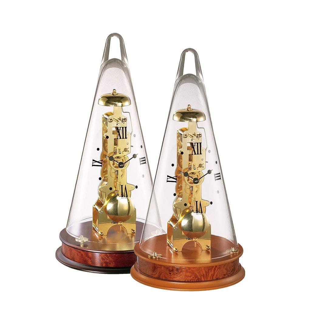 Modern Design Mantel Clocks - Hermle LEYTON Mechanical Skeleton Table Clock 22716070791, Mahogany