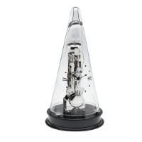Modern Design Mantel Clocks - Hermle LEYTON Mechanical Skeleton Table Clock 22995740791, Black / Nickel