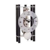 Modern Design Mantel Clocks - Hermle MIKAL Mechanical Mantel Clock 23021740721, Black / Silver Pendulum
