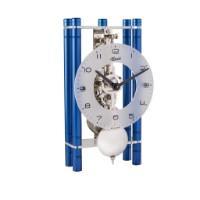 Modern Design Mantel Clocks - Hermle MIKAL Mechanical Mantel Clock 23021Q70721, Blue / Silver Pendulum