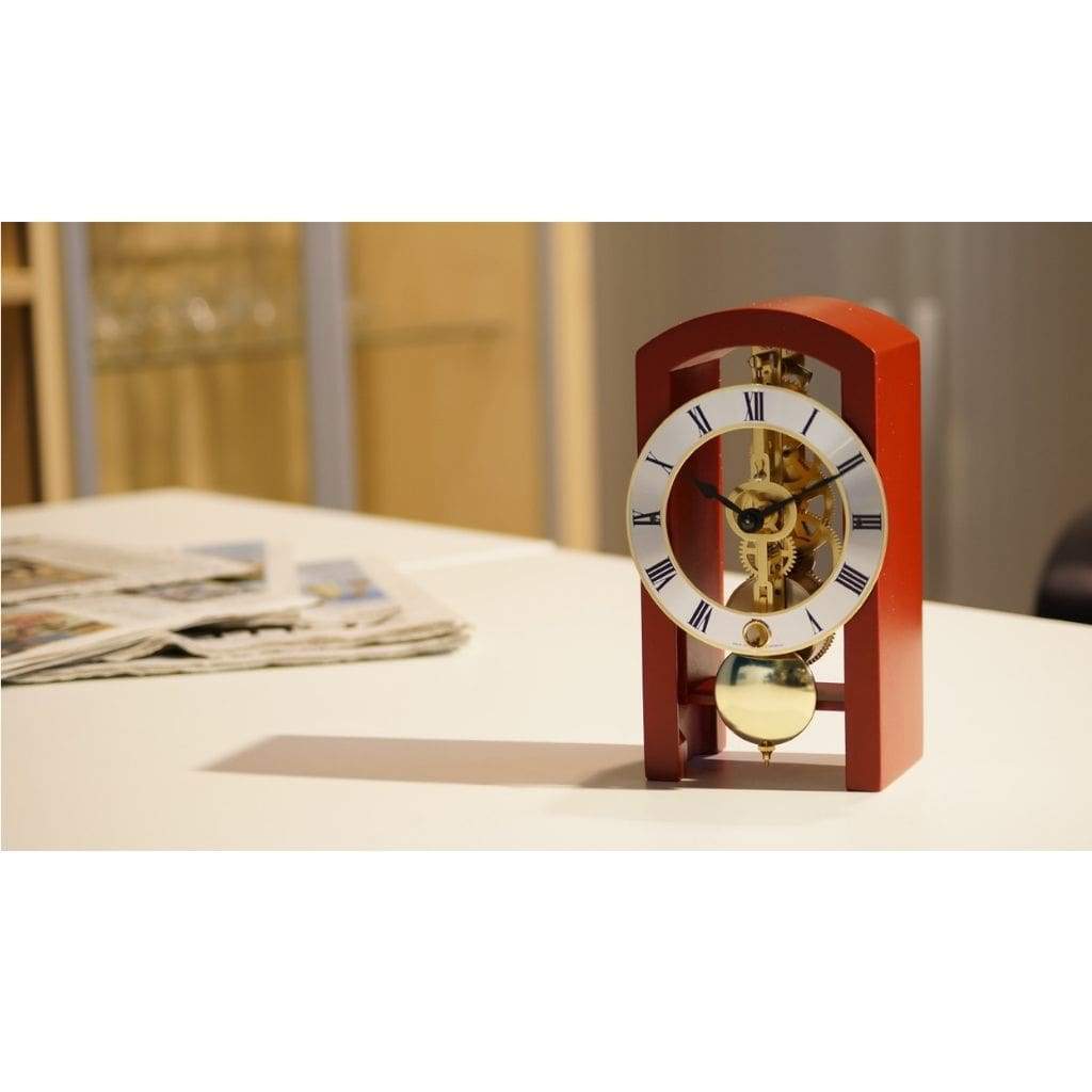Modern Design Mantel Clocks - Hermle PATTERSON Mechanical Table Clock #23015360721, Red