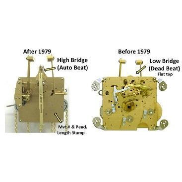 Hermle Clock Movement 451-053H 75, 85, 94 or 114cm