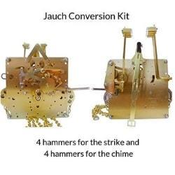 Movement - J-77 Jauch Conversion Movement Mechanism Kit For Jauch Grandfather - Unit Conversion To Hermle 451-050H.94 Westminster Chime