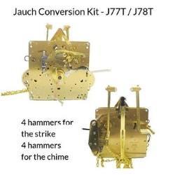 Movement - J-77T Jauch Conversion Movement Mechanism Kit For Jauch Grandfather - Unit Conversion To Hermle 1151-050.94cm Triple Chime