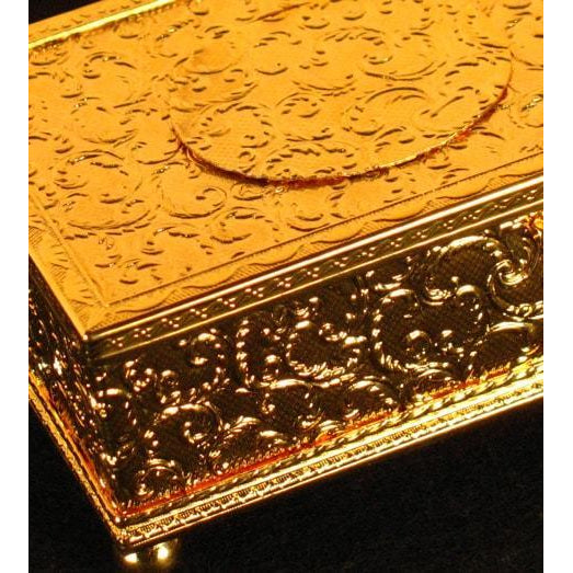 MMM Bird Box MU 214 110 00, Gold Case, Exquisite and Rare Music Box with Automated Bird