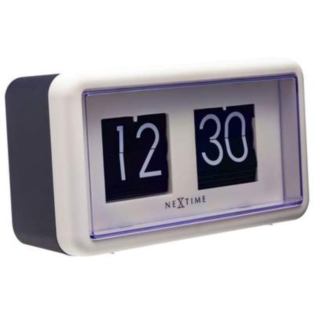 NeXtime Quartz Flip Mantel or Wall Clock, White, 5228WI