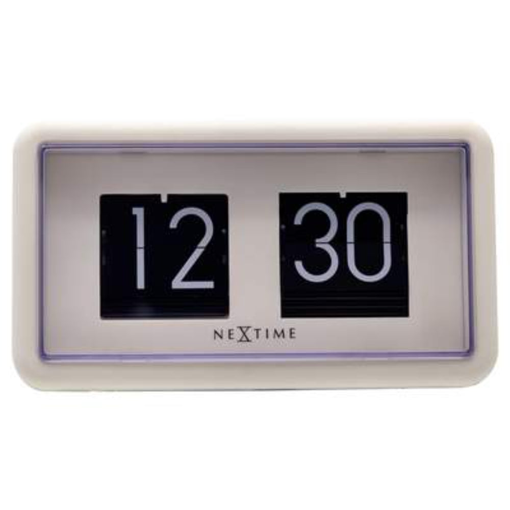 NeXtime Quartz Flip Mantel or Wall Clock, White, 5228WI