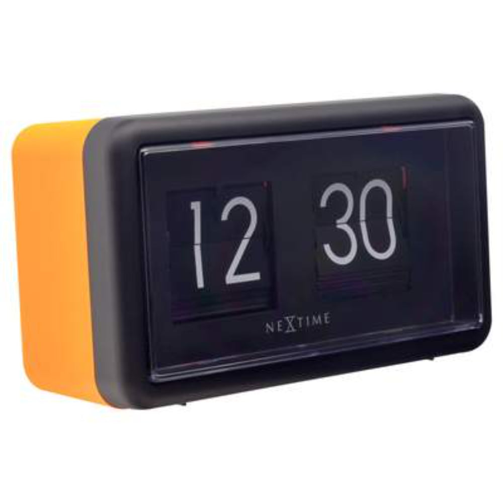 NeXtime Quartz Flip Mantel or Wall Clock, Orange, 5228OR