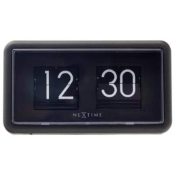NeXtime Quartz Flip Mantel or Wall Clock, Black, 5228ZW