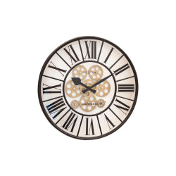 NeXtime WILLIAM Wall Clock, Glass and Metal, Decorative Gears, 3283WI