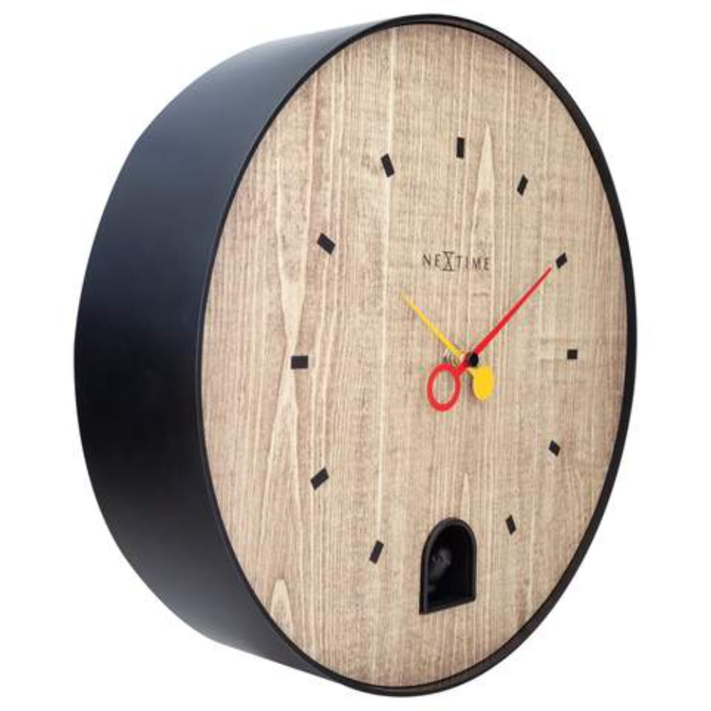 NeXtime Black Nightingale Cuckoo Wall Clock, 5220ZW