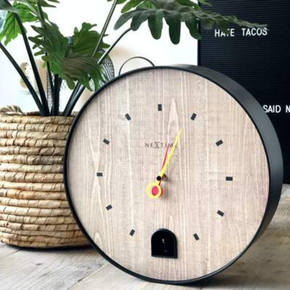 NeXtime Black Nightingale Cuckoo Wall Clock, 5220ZW