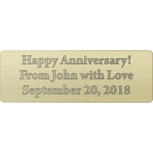 Personalized Engraved Brass Plaque