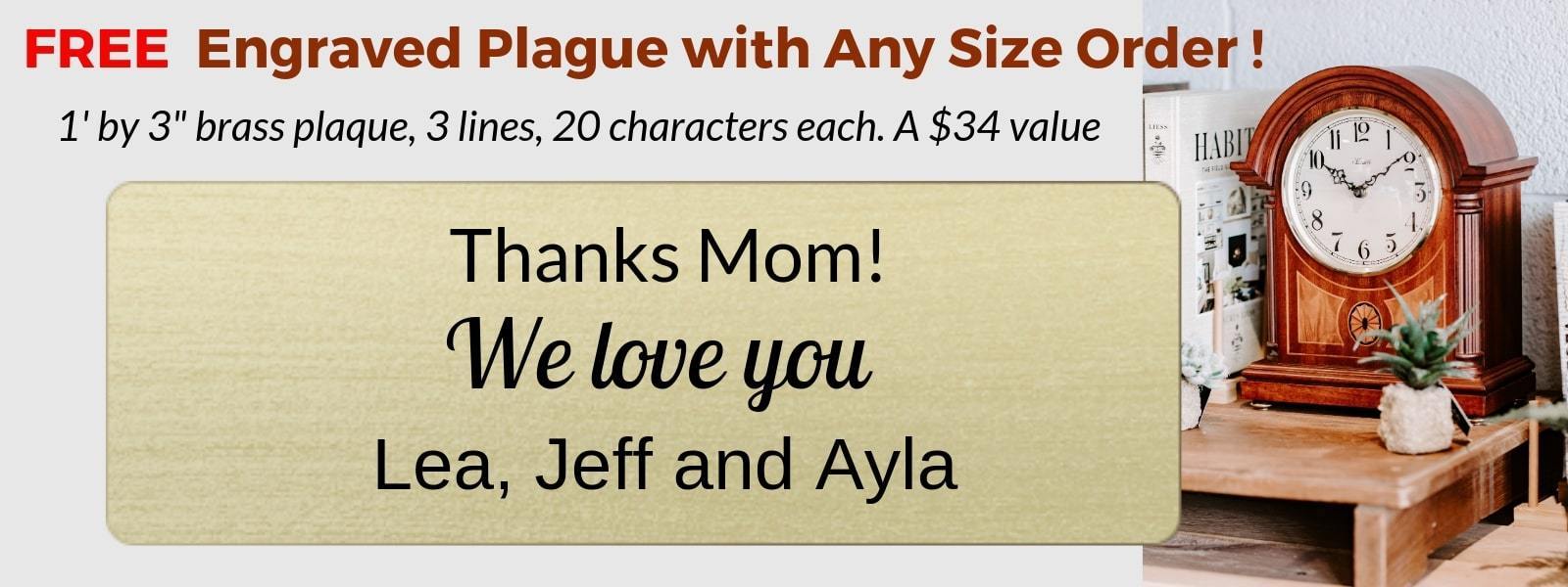 Personalized Engraved Brass Plaque