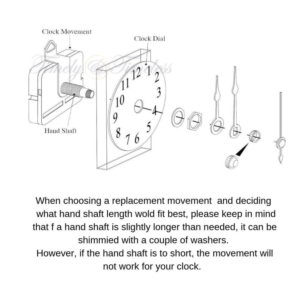 Hermle Clock Hand Nut Brass 10 PACK Mechanical Grandfather Movement 10 mm  3/8