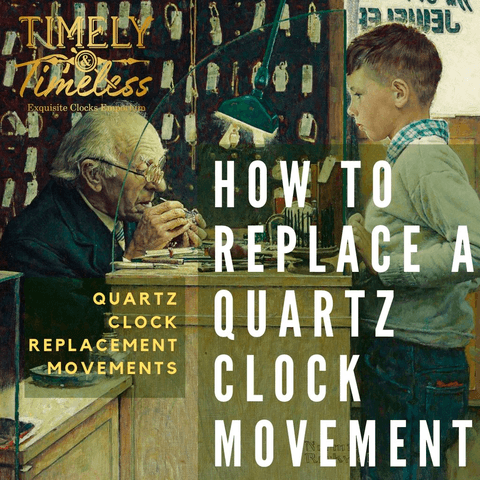 Quartz Clock Movement - Quad Quartz Clock Movement With Pendulum And Tubular Chimes, 18 Mm Shaft