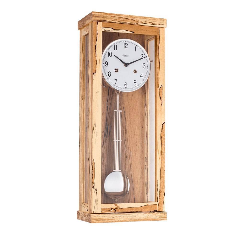 Regulator Clock - Hermle CARRINGTON Mechanical Regulator 70989T30341, Iced Beech. Westminster Chimes