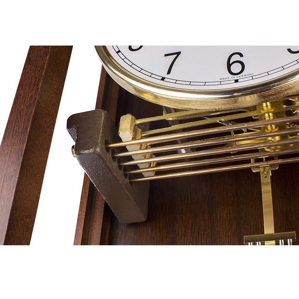 Regulator Clock - Hermle CARRINGTON Regulator Wall Clock 70989030141, Walnut, 1/2 Strike, 14-Day Reserve
